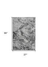 2' X 8' Grey Abstract Area Rug - Homeroots - Flyclothing LLC