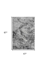 4' X 6' Grey Abstract Area Rug - Homeroots - Flyclothing LLC