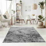 5' X 8' Grey Abstract Area Rug - Homeroots