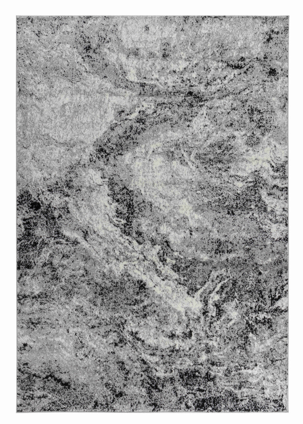 5' X 8' Grey Abstract Area Rug - Homeroots