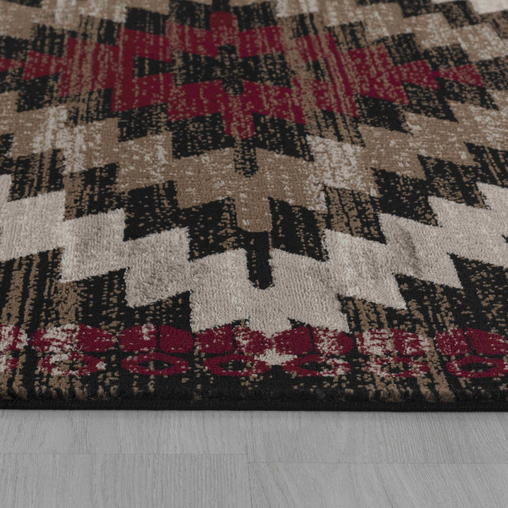 4' X 6' Brown Geometric Area Rug - Homeroots - Flyclothing LLC