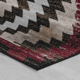 4' X 6' Brown Geometric Area Rug - Homeroots