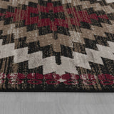 5' X 8' Brown Geometric Area Rug - Homeroots - Flyclothing LLC