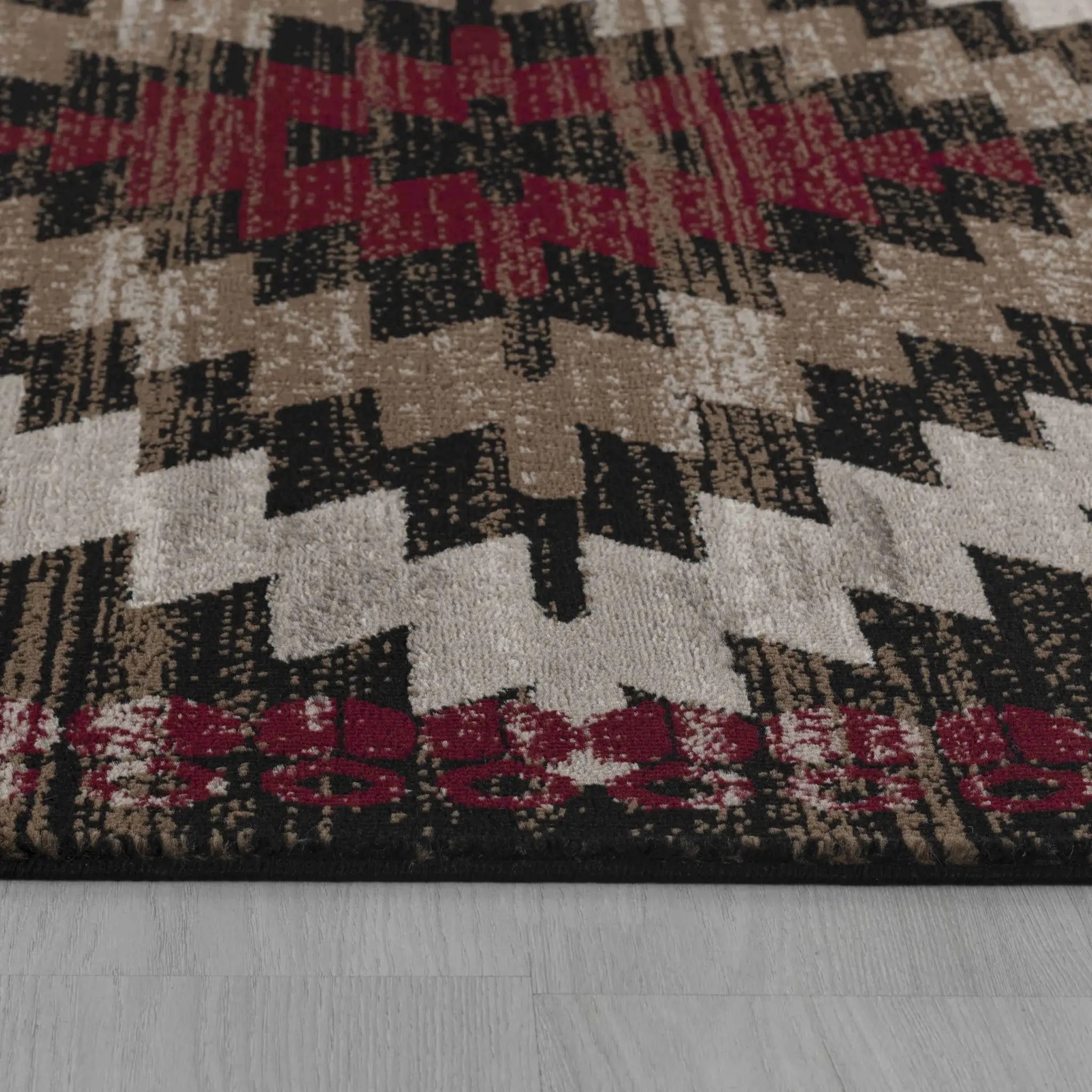 5' X 8' Brown Geometric Area Rug - Homeroots - Flyclothing LLC