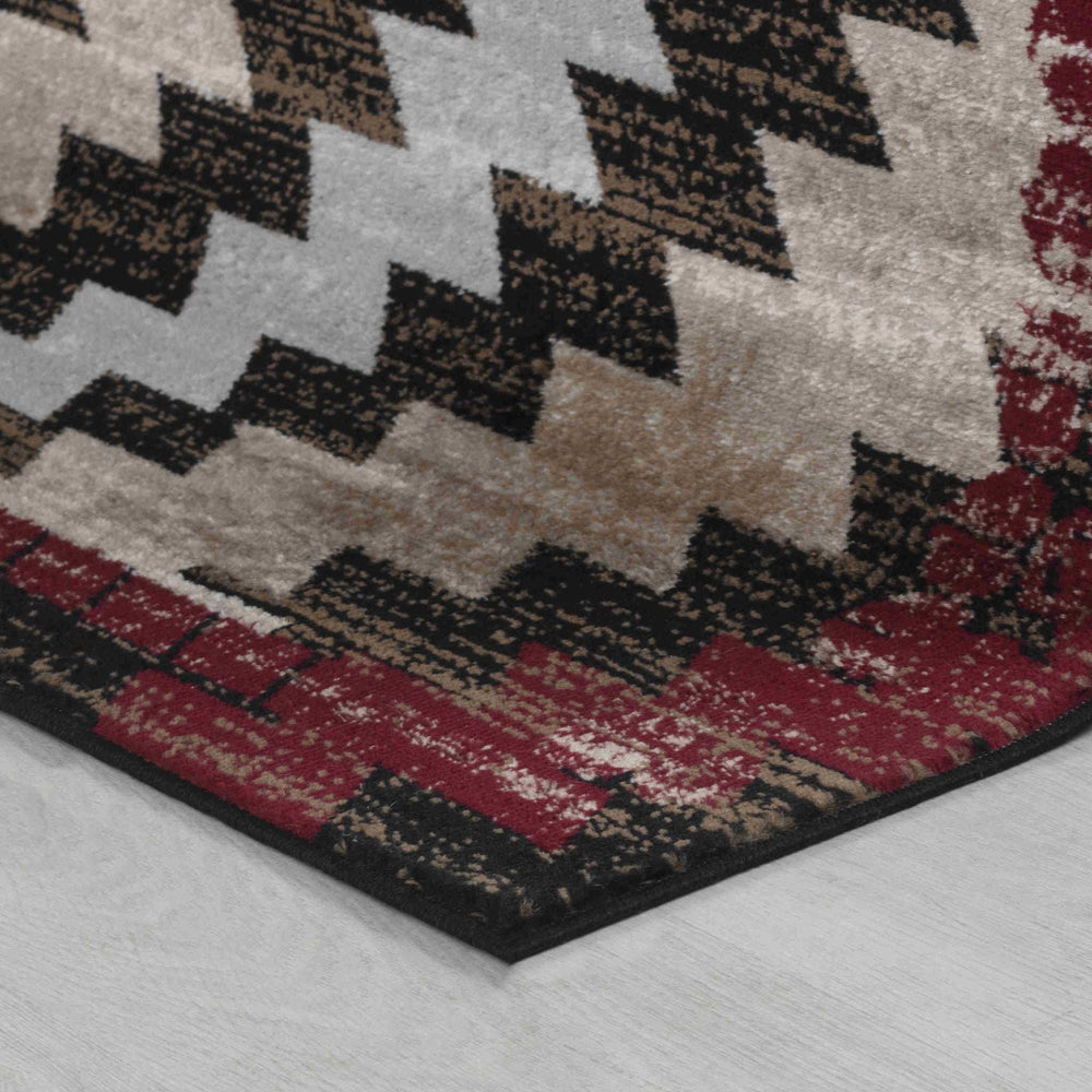 5' X 8' Brown Geometric Area Rug - Homeroots - Flyclothing LLC