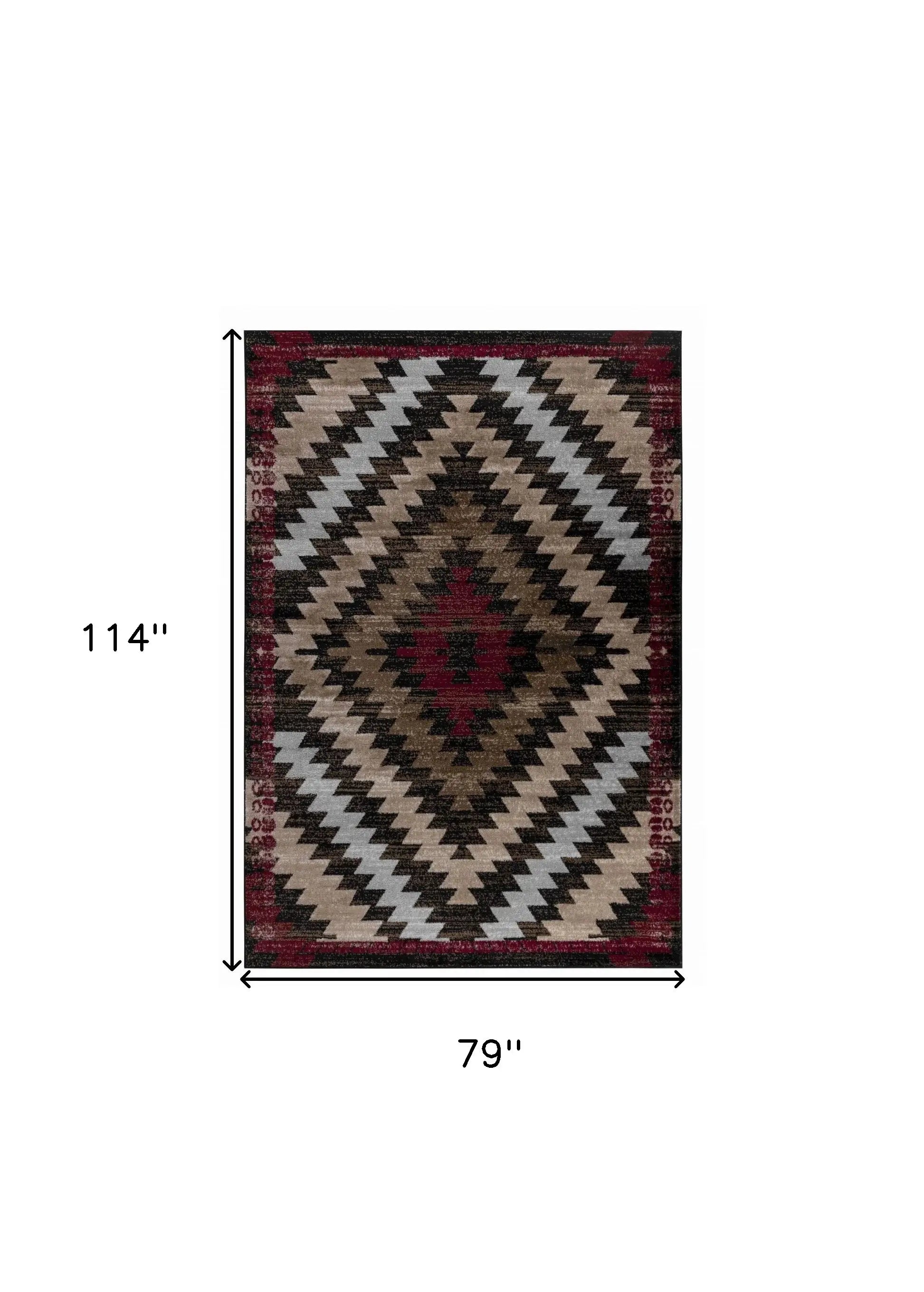 7' X 10' Brown Geometric Area Rug - Homeroots - Flyclothing LLC