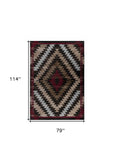 7' X 10' Brown Geometric Area Rug - Homeroots - Flyclothing LLC