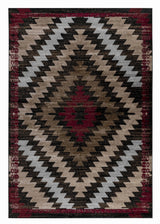 7' X 10' Brown Geometric Area Rug - Homeroots - Flyclothing LLC