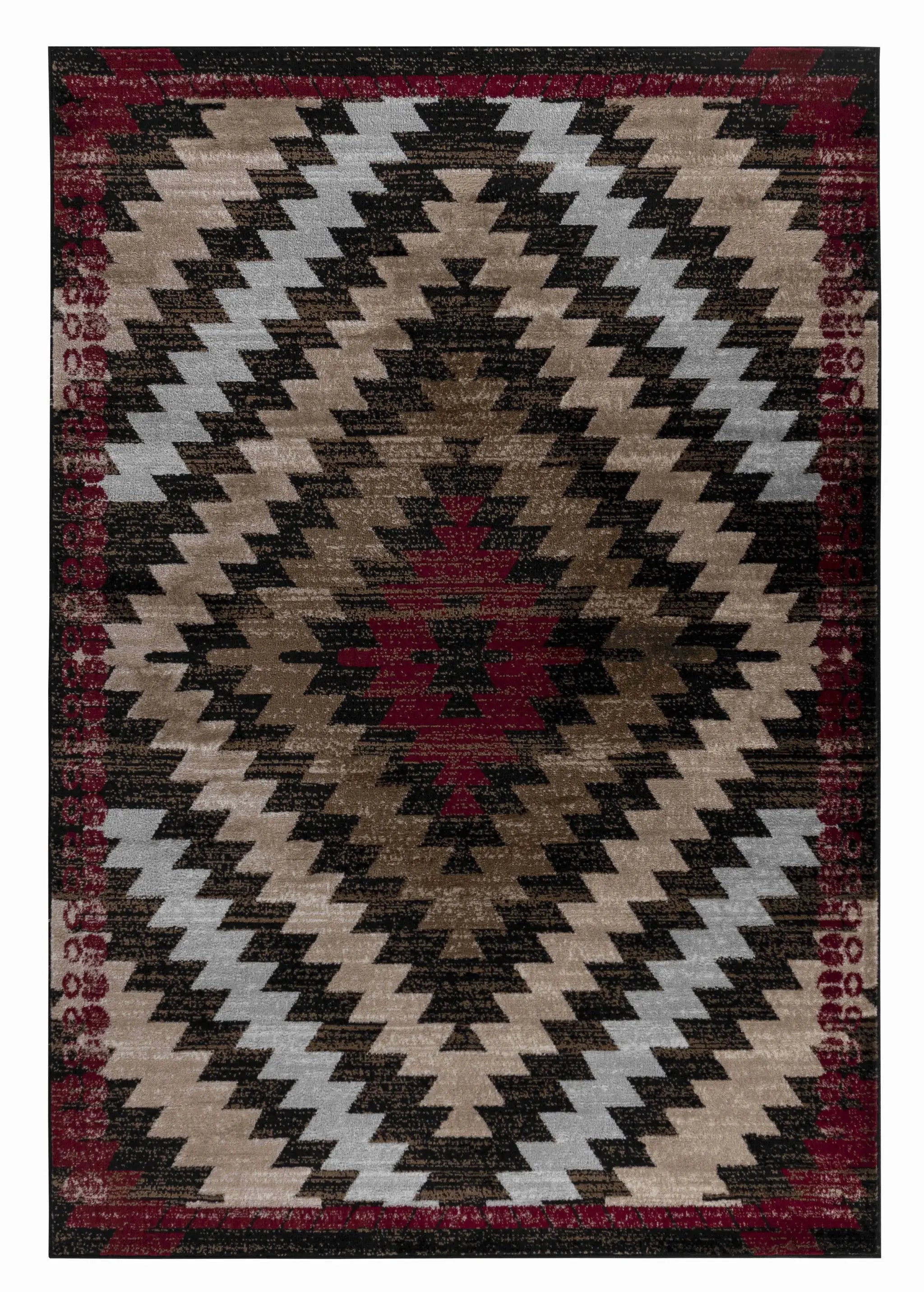 8' X 11' Brown Geometric Area Rug - Homeroots - Flyclothing LLC