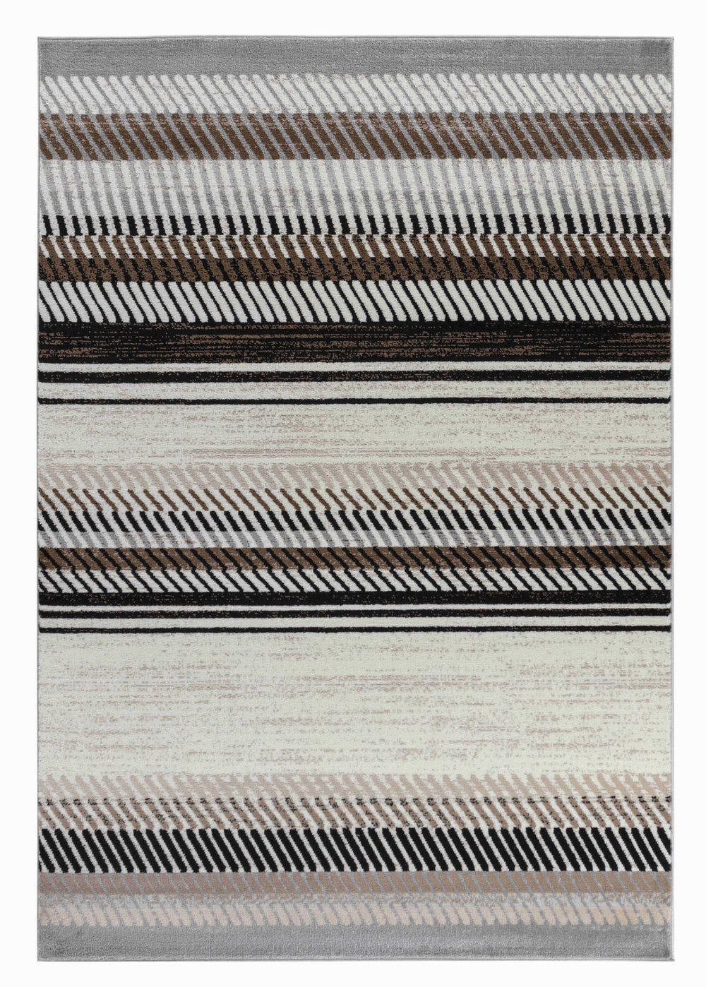 4' X 6' Beige Striped Area Rug - Homeroots - Flyclothing LLC