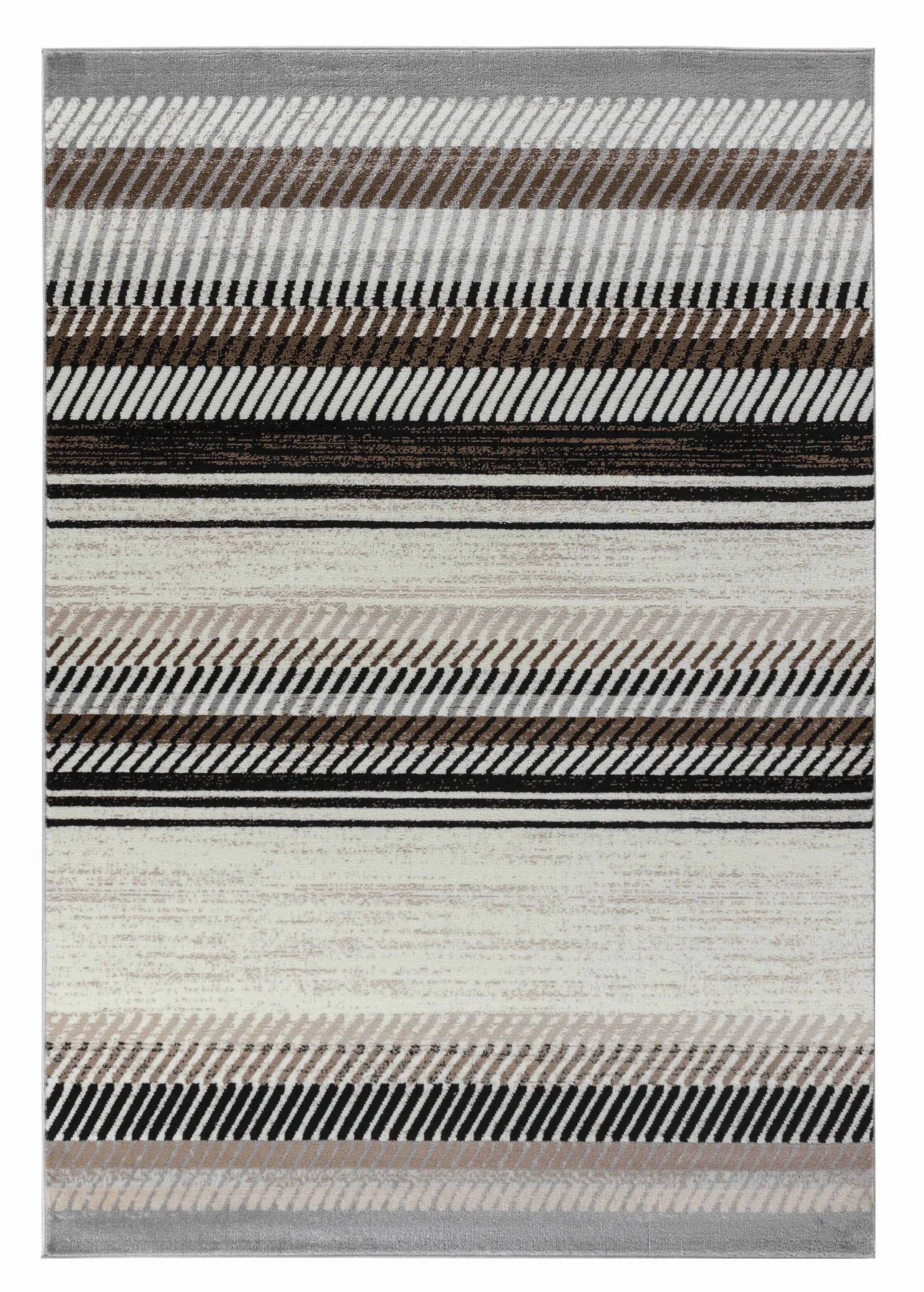 5' X 8' Beige Striped Area Rug - Homeroots - Flyclothing LLC