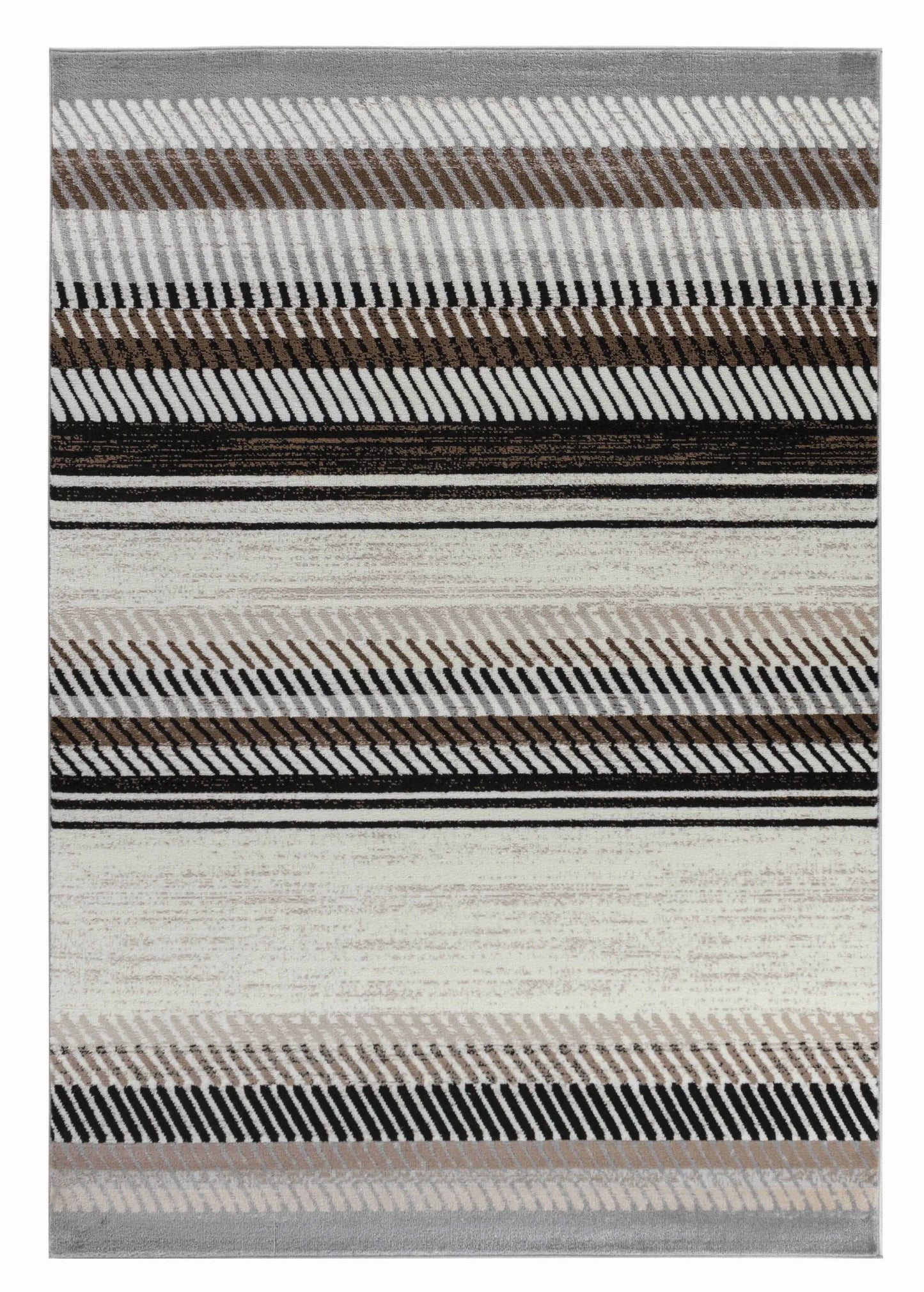 8' X 11' Beige Striped Area Rug - Homeroots - Flyclothing LLC