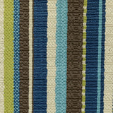 9' X 13' Blue and Green Striped Stain Resistant Indoor Outdoor Area Rug - Homeroots - Flyclothing LLC