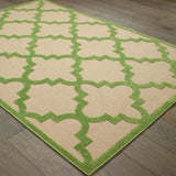 8' X 11' Green Geometric Stain Resistant Indoor Outdoor Area Rug - Homeroots - Flyclothing LLC