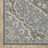 10' X 13' Blue and Green Oriental Stain Resistant Indoor Outdoor Area Rug - Homeroots - Flyclothing LLC