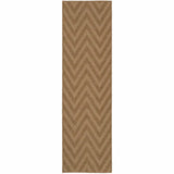 2' X 8' Tan Geometric Stain Resistant Indoor Outdoor Area Rug - Homeroots - Flyclothing LLC