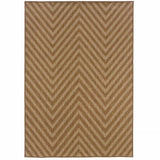 5' X 8' Tan Geometric Stain Resistant Indoor Outdoor Area Rug - Homeroots - Flyclothing LLC