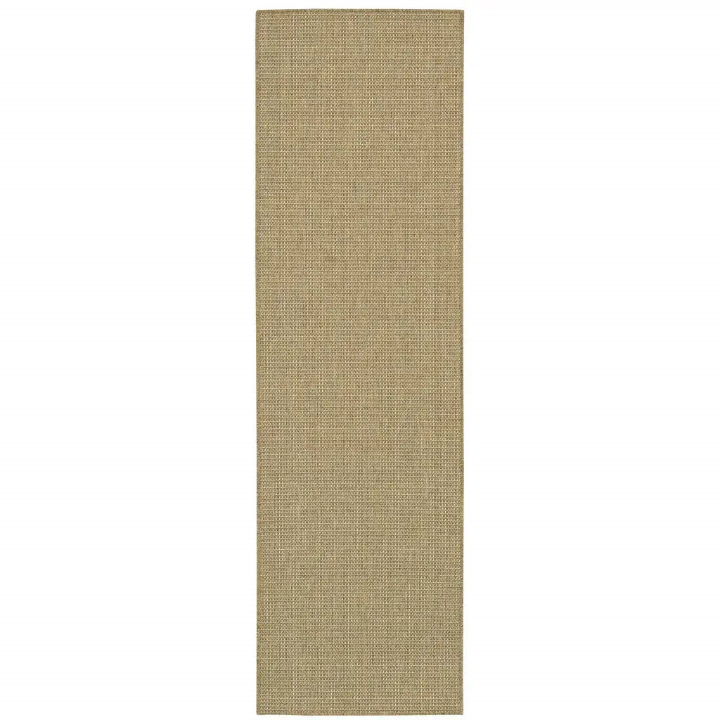 2' X 8' Beige Stain Resistant Indoor Outdoor Area Rug - Homeroots - Flyclothing LLC