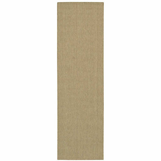 2' X 8' Beige Stain Resistant Indoor Outdoor Area Rug - Homeroots - Flyclothing LLC