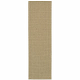 2' X 8' Beige Stain Resistant Indoor Outdoor Area Rug
