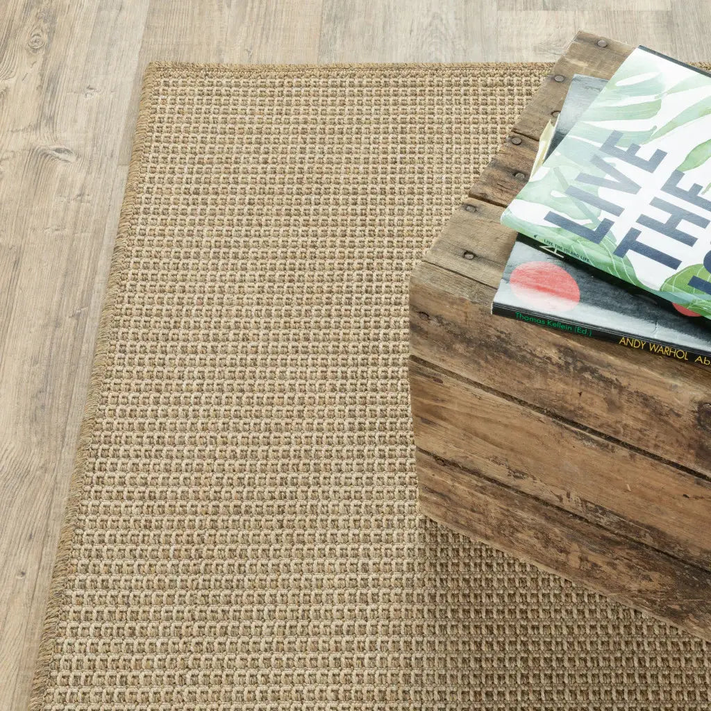 2' X 8' Beige Stain Resistant Indoor Outdoor Area Rug - Homeroots - Flyclothing LLC