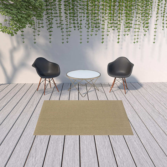 5' X 8' Beige Stain Resistant Indoor Outdoor Area Rug - Homeroots - Flyclothing LLC