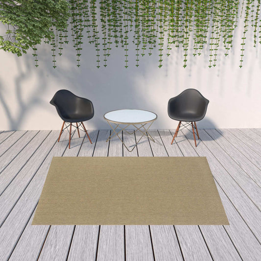 7' X 10' Beige Stain Resistant Indoor Outdoor Area Rug - Homeroots - Flyclothing LLC