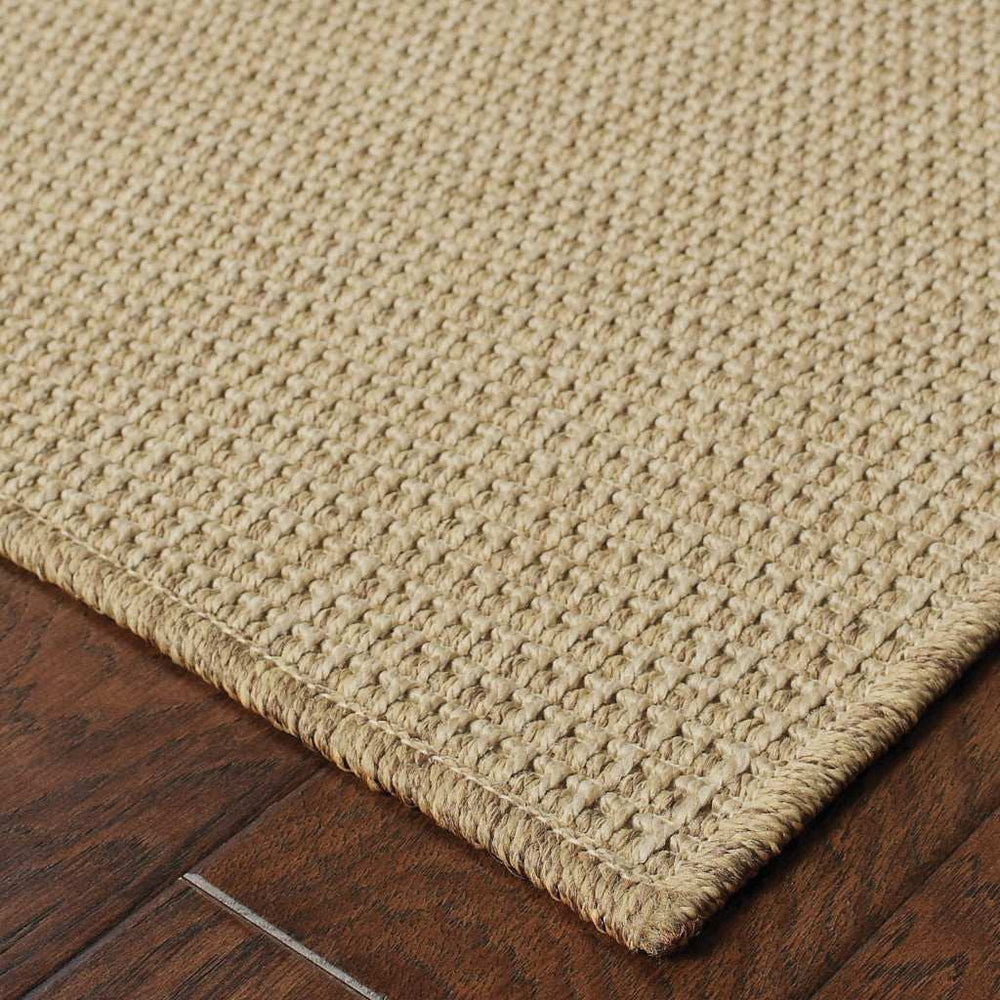 7' X 10' Beige Stain Resistant Indoor Outdoor Area Rug - Homeroots - Flyclothing LLC
