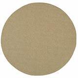 8' X 8' Beige Round Stain Resistant Indoor Outdoor Area Rug - Homeroots - Flyclothing LLC