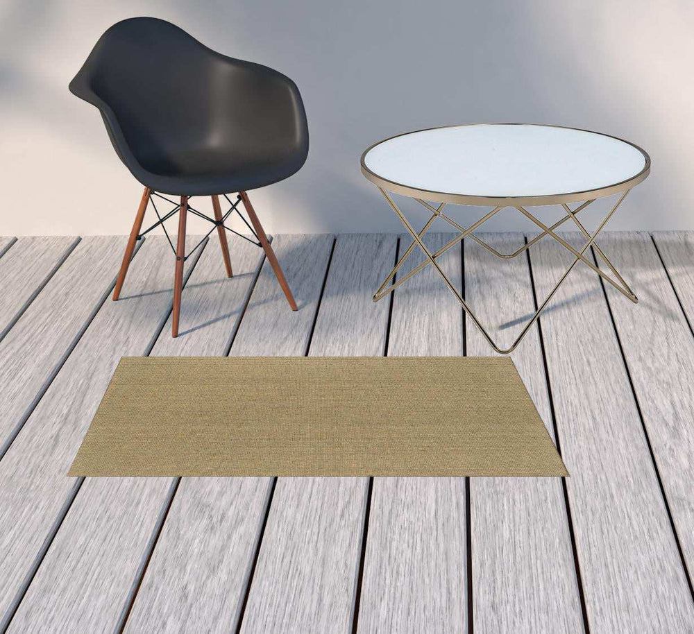 2' X 4' Tan Stain Resistant Indoor Outdoor Area Rug - Homeroots - Flyclothing LLC