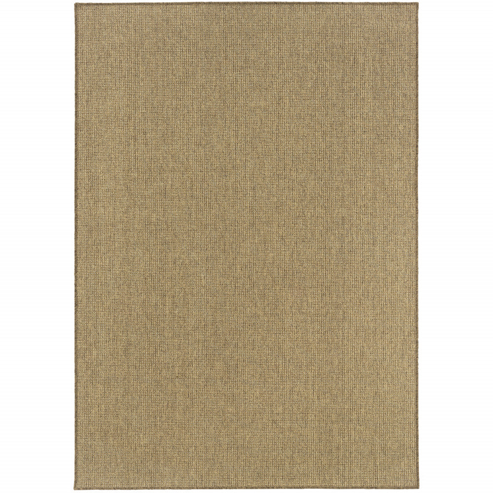 2' X 4' Tan Stain Resistant Indoor Outdoor Area Rug - Homeroots