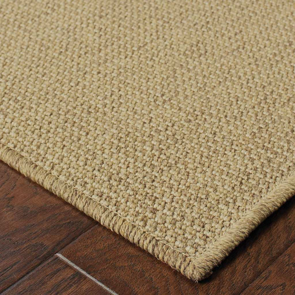 9' X 13' Tan Stain Resistant Indoor Outdoor Area Rug - Homeroots - Flyclothing LLC