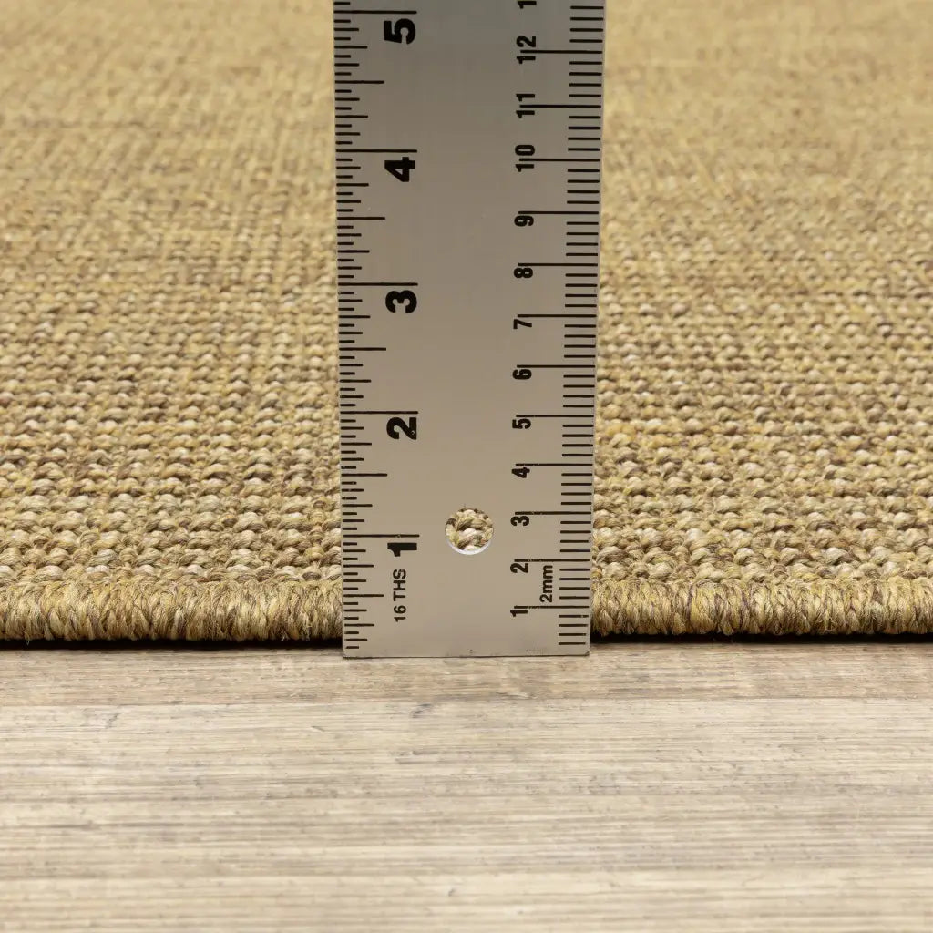 8' X 8' Tan Round Stain Resistant Indoor Outdoor Area Rug - Homeroots - Flyclothing LLC