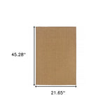 2' X 4' Tan Striped Stain Resistant Indoor Outdoor Area Rug - Homeroots - Flyclothing LLC