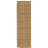 2' X 8' Tan Striped Stain Resistant Indoor Outdoor Area Rug - Homeroots - Flyclothing LLC