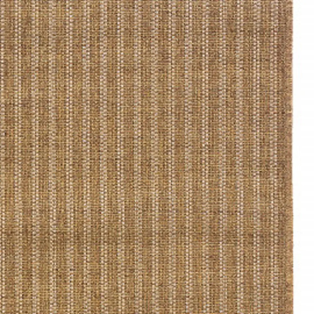 2' X 8' Tan Striped Stain Resistant Indoor Outdoor Area Rug - Homeroots - Flyclothing LLC