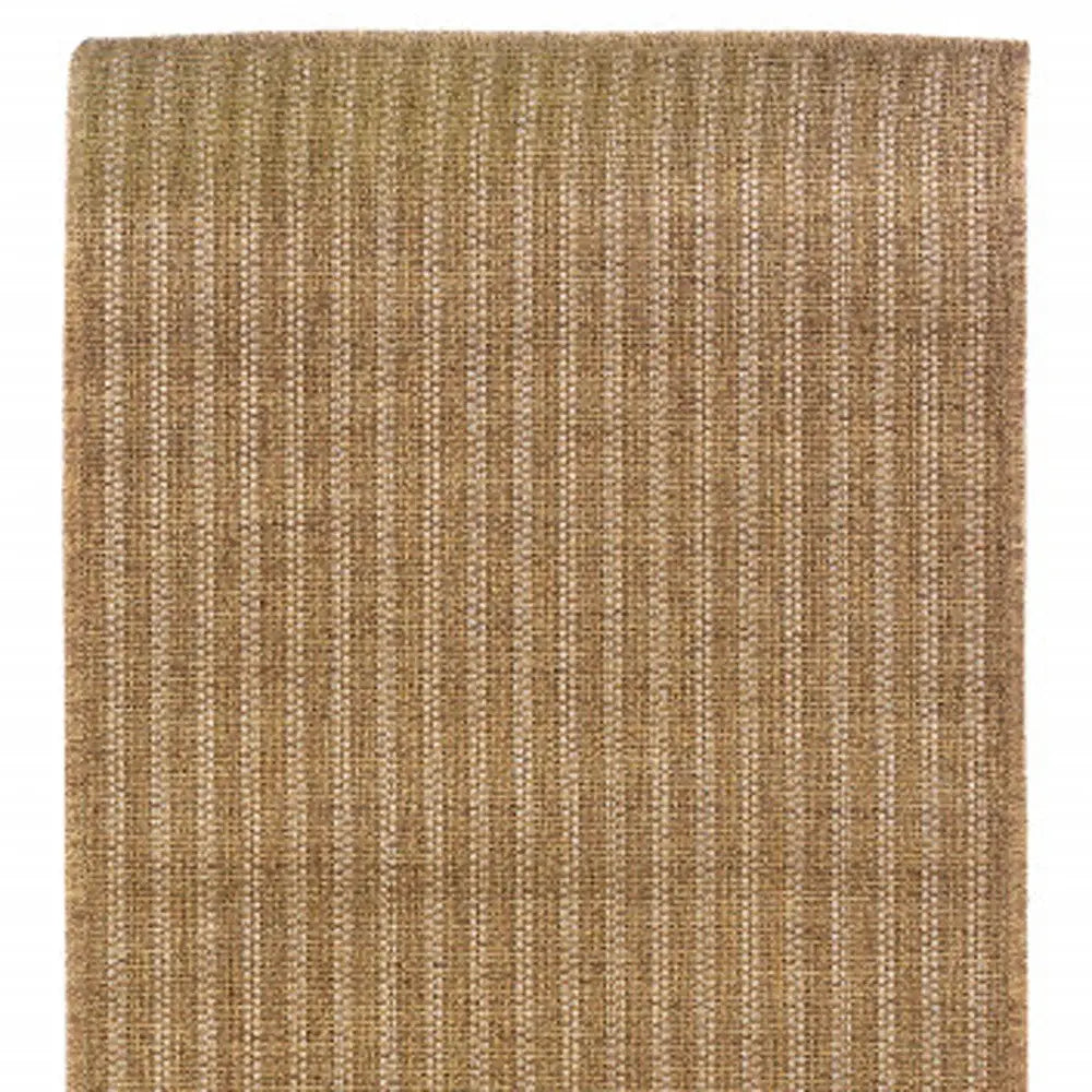 2' X 8' Tan Striped Stain Resistant Indoor Outdoor Area Rug - Homeroots - Flyclothing LLC