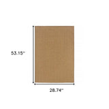 2' X 4' Tan Striped Stain Resistant Indoor Outdoor Area Rug - Homeroots - Flyclothing LLC