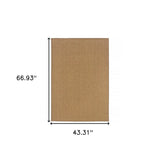 4' X 6' Tan Striped Stain Resistant Indoor Outdoor Area Rug - Homeroots - Flyclothing LLC