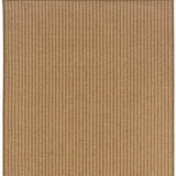 7' X 10' Tan Striped Stain Resistant Indoor Outdoor Area Rug - Homeroots - Flyclothing LLC