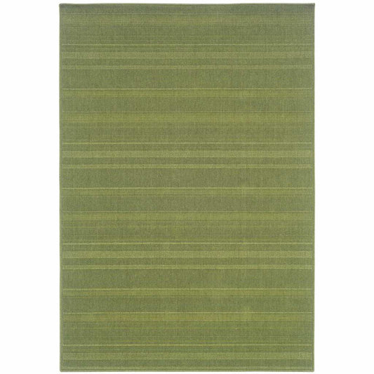 9' X 13' Green Stain Resistant Indoor Outdoor Area Rug - Homeroots - Flyclothing LLC