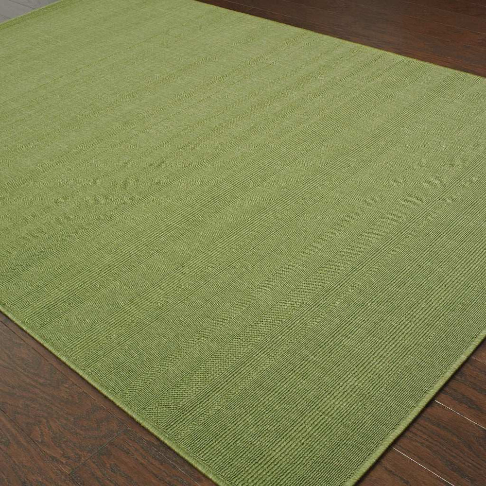 9' X 13' Green Stain Resistant Indoor Outdoor Area Rug - Homeroots - Flyclothing LLC