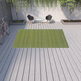 9' X 13' Green Stain Resistant Indoor Outdoor Area Rug - Homeroots - Flyclothing LLC