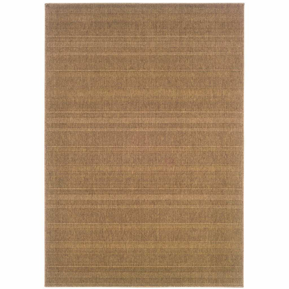 9' X 13' Tan Stain Resistant Indoor Outdoor Area Rug - Homeroots - Flyclothing LLC