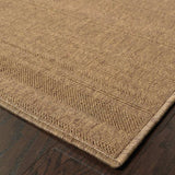 9' X 13' Tan Stain Resistant Indoor Outdoor Area Rug - Homeroots - Flyclothing LLC