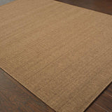 9' X 13' Tan Stain Resistant Indoor Outdoor Area Rug - Homeroots - Flyclothing LLC