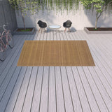 9' X 13' Tan Stain Resistant Indoor Outdoor Area Rug - Homeroots - Flyclothing LLC