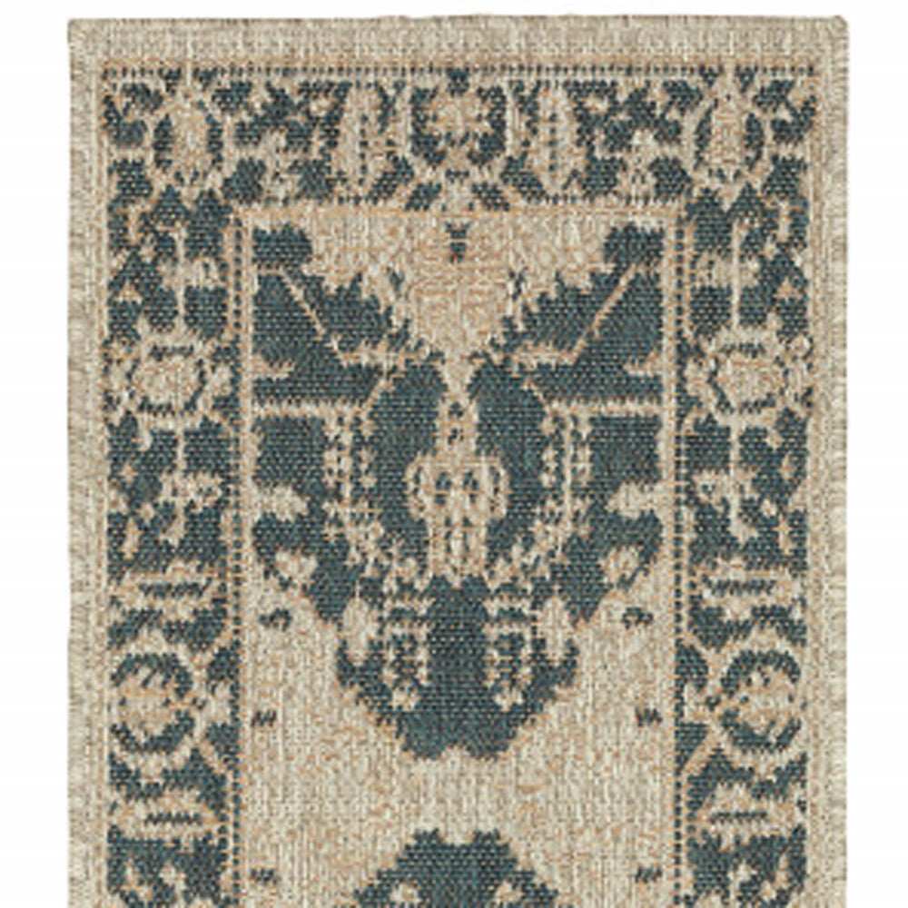 2' X 8' Gray Oriental Stain Resistant Indoor Outdoor Area Rug - Homeroots - Flyclothing LLC