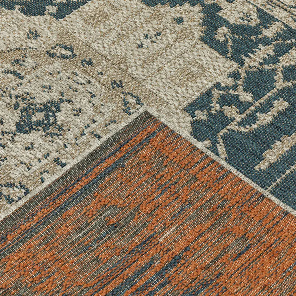 2' X 8' Gray Oriental Stain Resistant Indoor Outdoor Area Rug - Homeroots - Flyclothing LLC