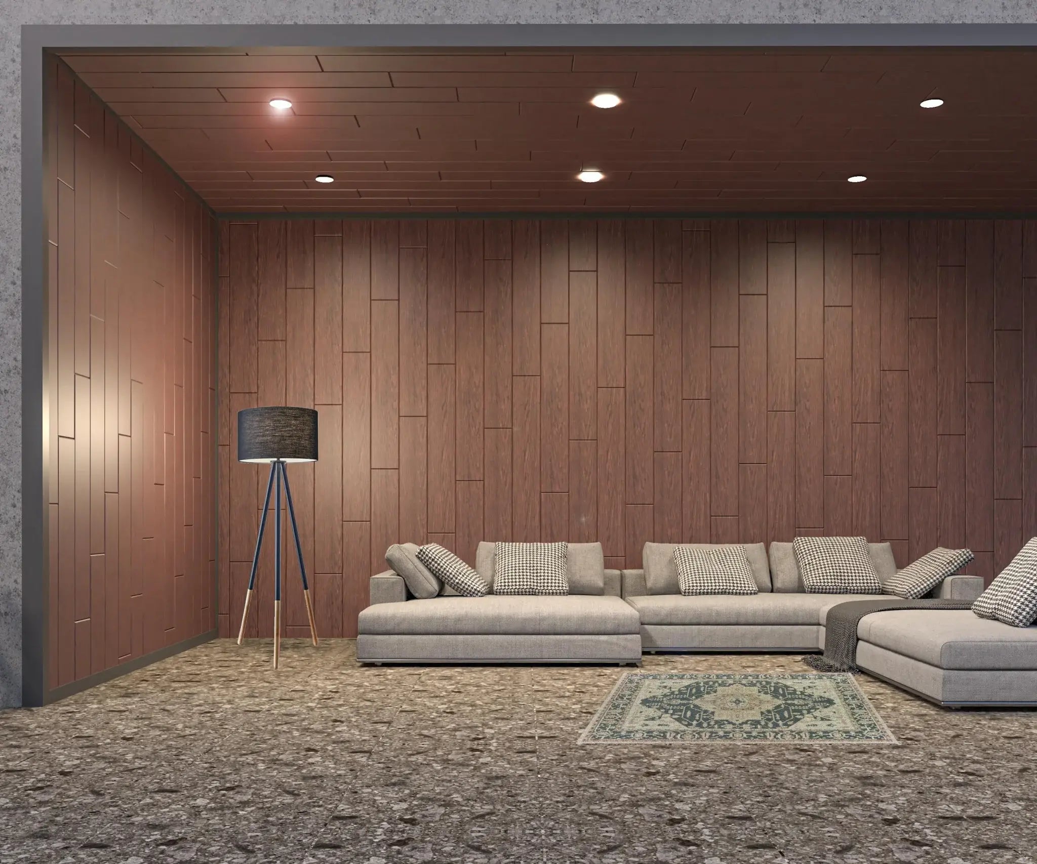 3' X 5' Gray Oriental Stain Resistant Indoor Outdoor Area Rug - Homeroots - Flyclothing LLC